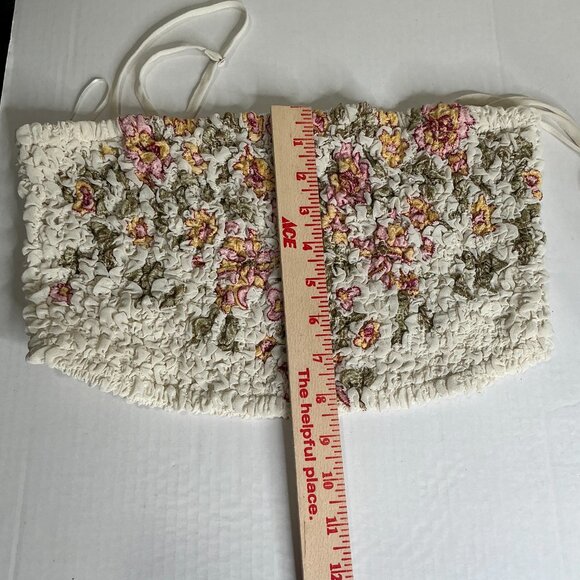Free People Augusta Floral Design Crop Top w/Removable Straps Size Mediu… - Picture 9 of 9